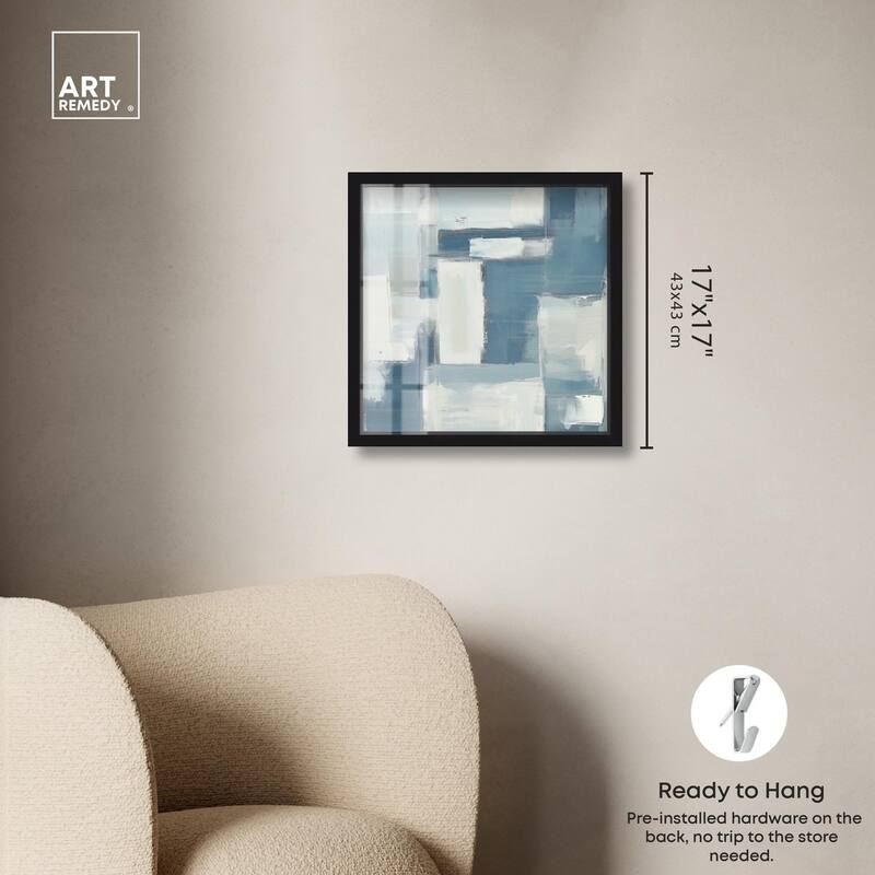 Deconstructed Blue III Shadowbox by Art Remedy