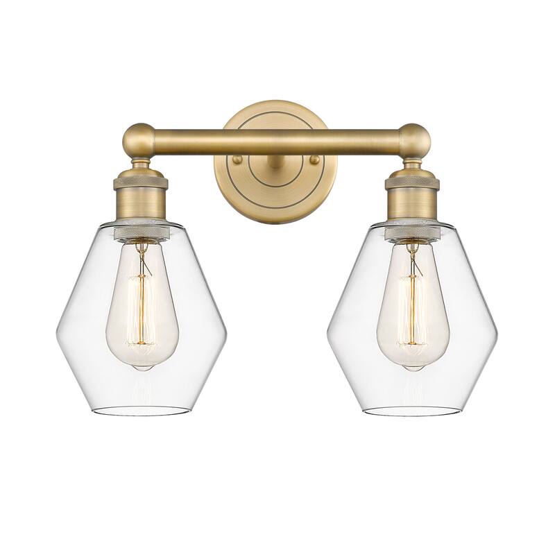 Innovations Lighting 616-2W-12-15 Cindyrella Vanity Cindyrella 2 Light - Brushed Brass / Clear