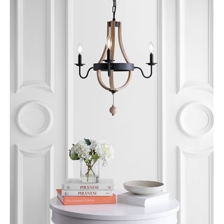 SAFAVIEH Lighting Kamari 23-Inch LED Metal 3-Light Pendant Light - 23" x 23" x 29.5-91.5"