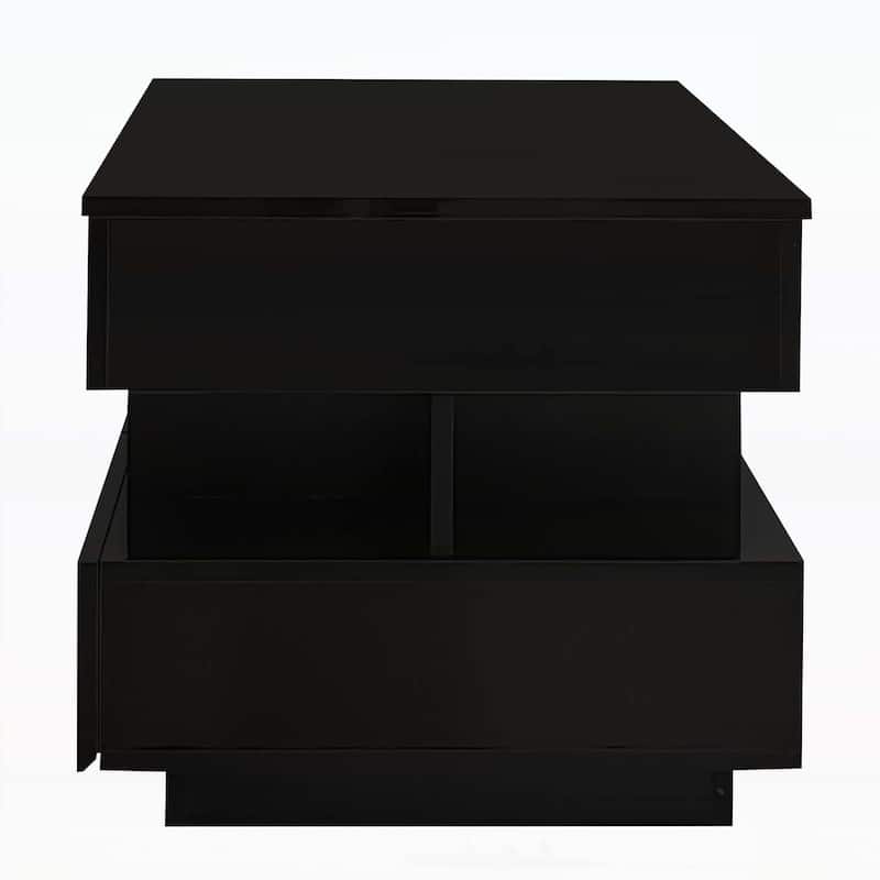 Modern Coffee Table with Adequate Hidden Compartment,with 2 Drawers