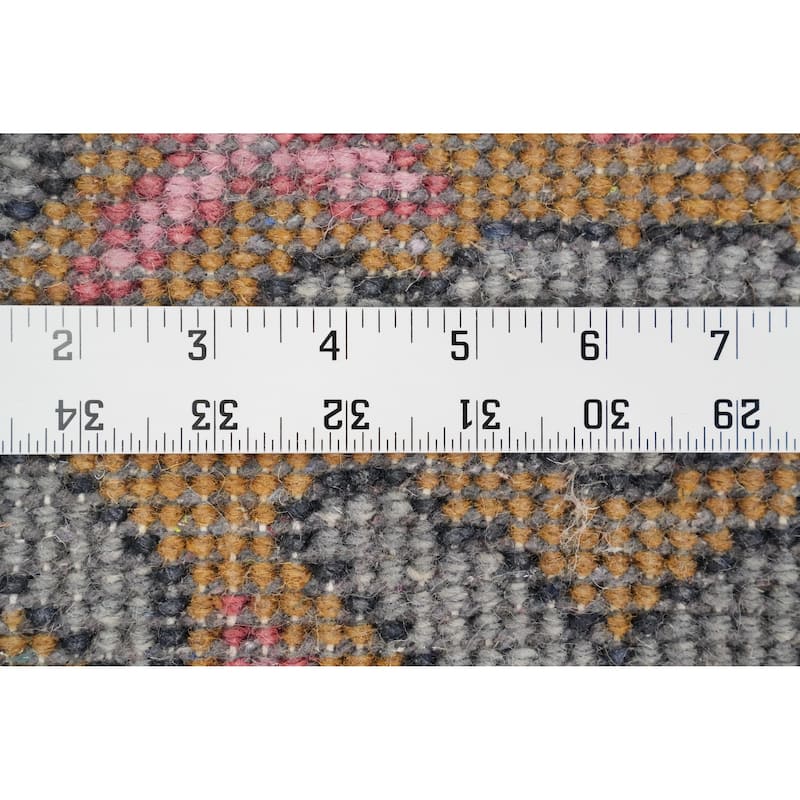 Hand Knotted Oriental 100% Wool Carpet Traditional All-Over Navy Blue & Blues Ziegler Area Rug - 19' 7'' X 10' 2''