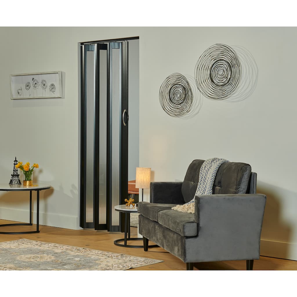Homestyle Metro Black Rain PVC 36-inch Folding Door