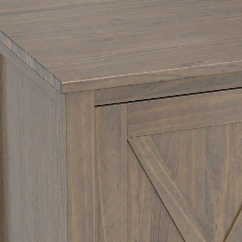 WYNDENHALL Cantina SOLID WOOD 53 inch Wide Transitional TV Media Stand in Smoky Brown For TVs up to 60 inches