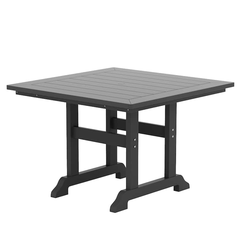 Altura 5-Piece Square Poly Eco-Friendly All Weather Outdoor Dining Set with Armchairs