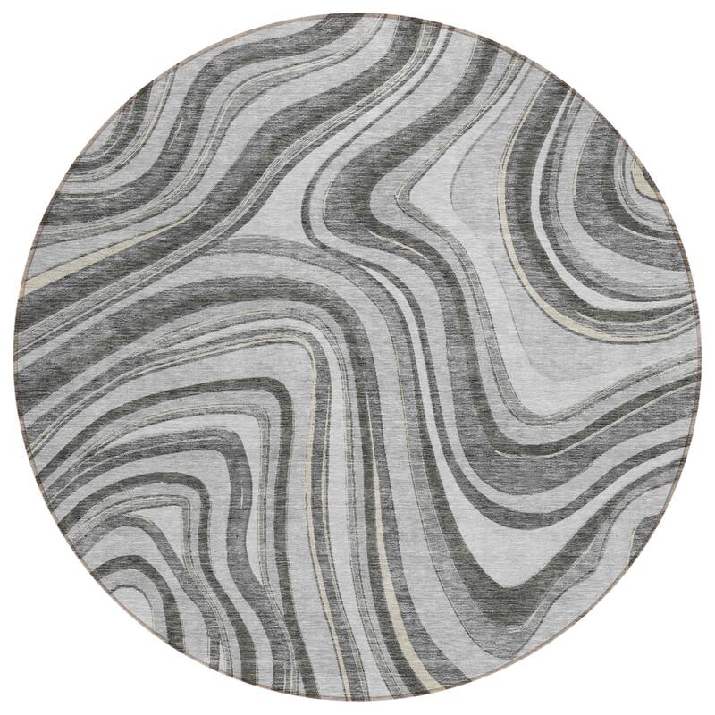 HomeRoots Abstract Transitional Rectangle Outdoor Rug