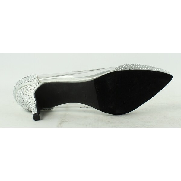 silver pumps size 8