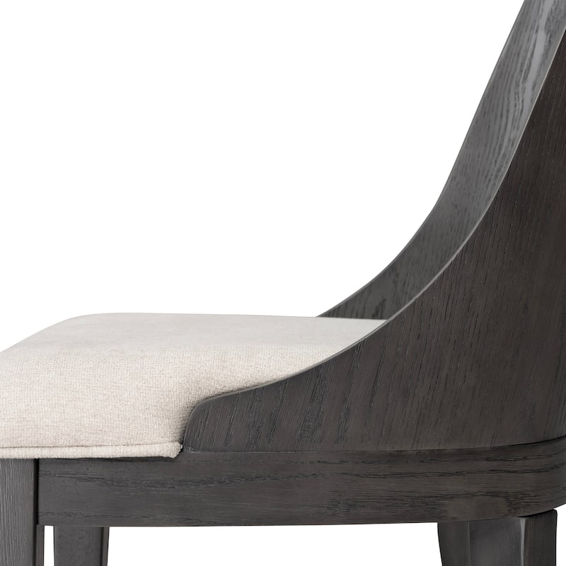 Furniture of America Piez Modern Solid Wood Curved Back Counter Height Chairs (Set of 2)