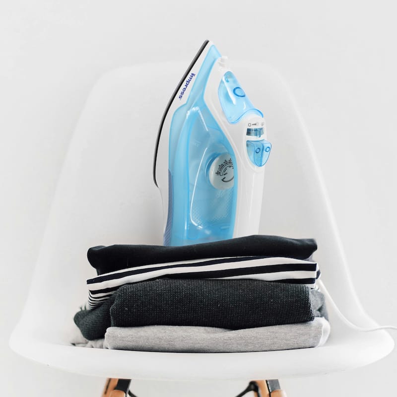 Impress Mid-Sized Spray Steam and Dry Iron in Blue with Nonstick Soleplate