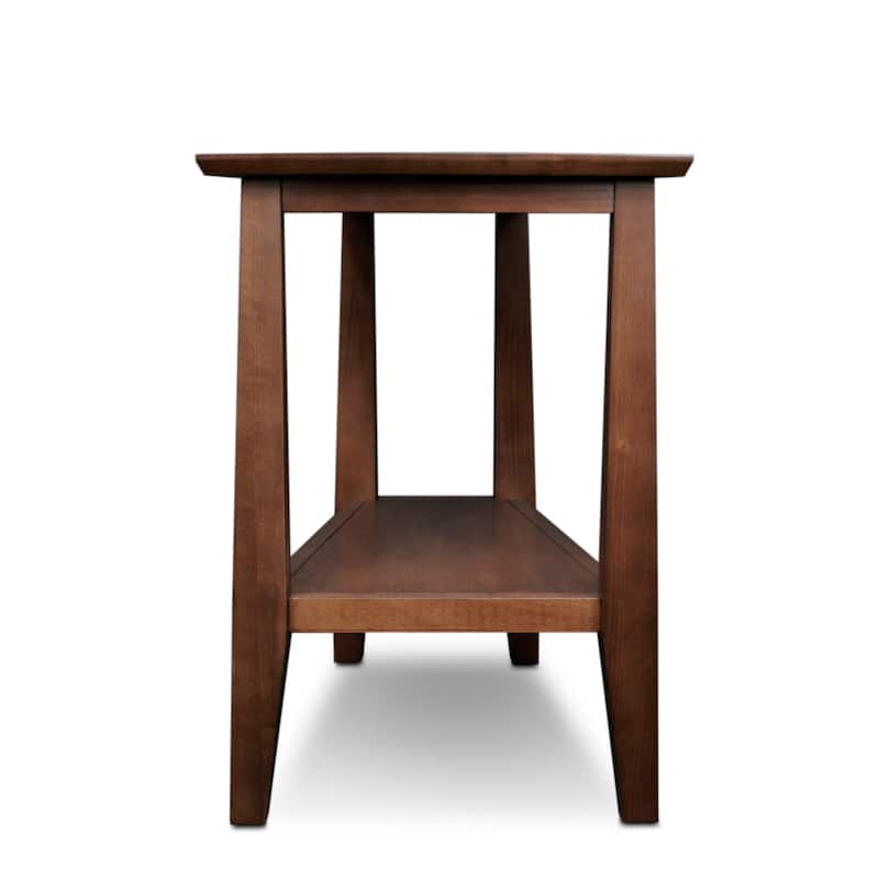 Delton 24 in. Solid Wood Recliner Wedge Side End Side Table with Shelf
