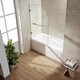 preview thumbnail 5 of 13, Vigo Orion 58" High x 34" Wide Hinged Frameless Tub Shower Door with