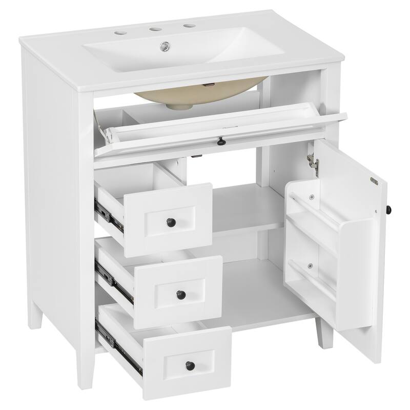 GDFStudio - Oliver Harrington Modern Freestanding Bathroom Vanity with Efficient Storage