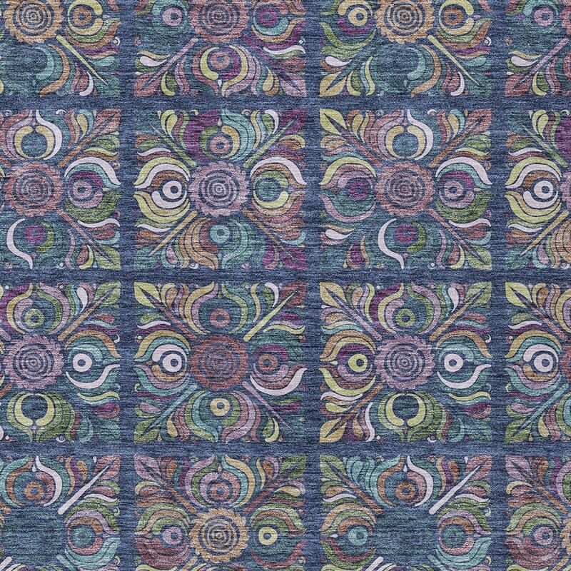 HomeRoots Medallion Transitional Rectangle Outdoor Rug