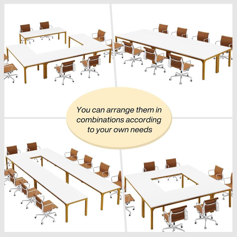 78.74" Large Rectangle Conference Table/Desk, Modern Seminar Meeting Table, Business Tables for Boardroom & Office