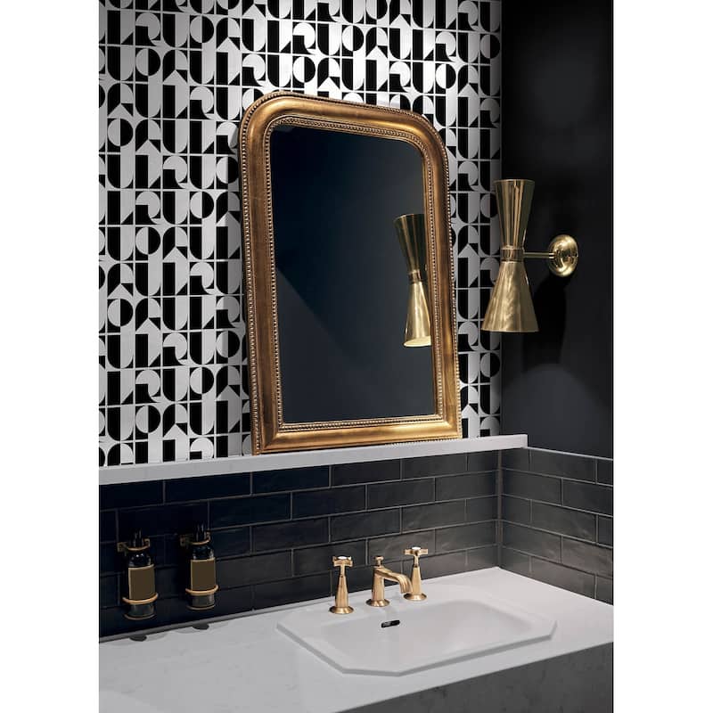 RuPaul RuDeco Black Peel and Stick Wallpaper