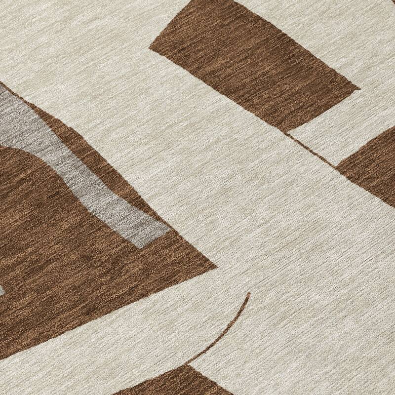 Machine Washable Indoor/ Outdoor Modern Crestone Chantille Rug