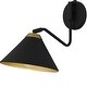 preview thumbnail 7 of 12, Alscott 1-Light Matte Black Wall Sconce