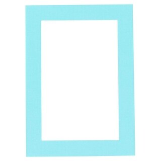 11x14 Acid-Free Matboard For 8.5x11 Photos - Bottle Blue Precut Mat With Bevel Edge - USA Made