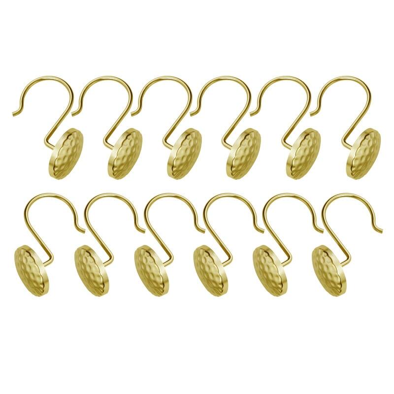 Utopia Alley Shower Rings Hooks, Shower Curtain Rings Hooks for Bathroom, Rust Resistant Shower Curtain Hooks Rings, Set of 12