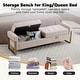 preview thumbnail 35 of 79, 66" Storage Bench King Size End of Bed with Double Lids and Gold Legs