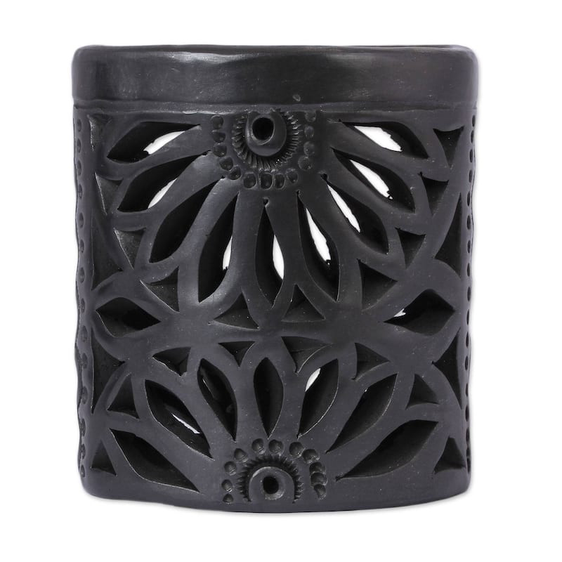 Handmade Oaxacan Ellipse Ceramic Pencil Holder (Mexico)