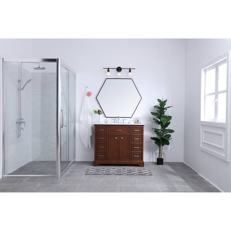 Elegant Lighting Collier 3 Light 28" Wide Bathroom Vanity Light with