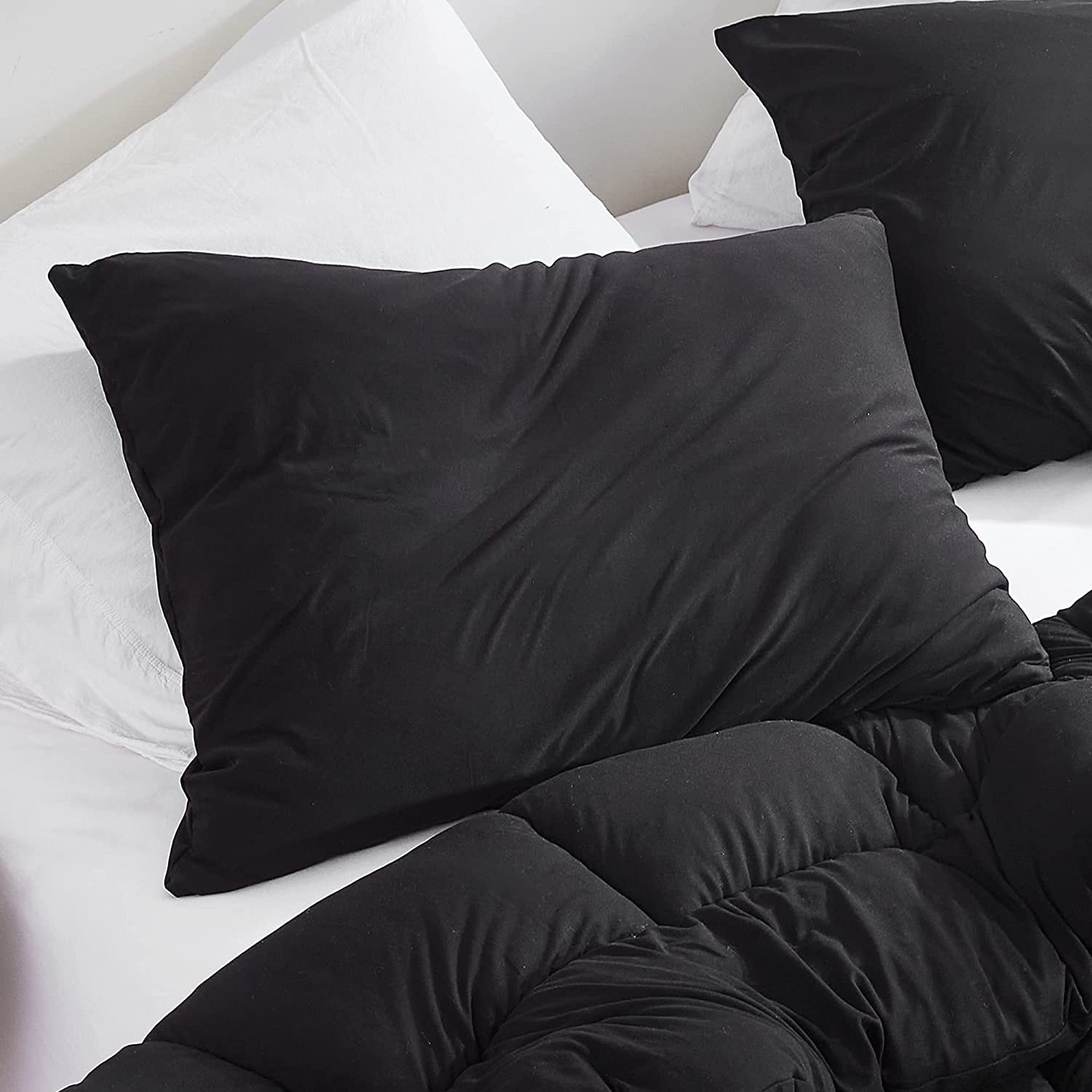 Black shop pillow sham