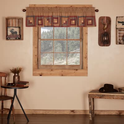 Millsboro Valance Log Cabin Block Border 16x72 - Valance 16x72