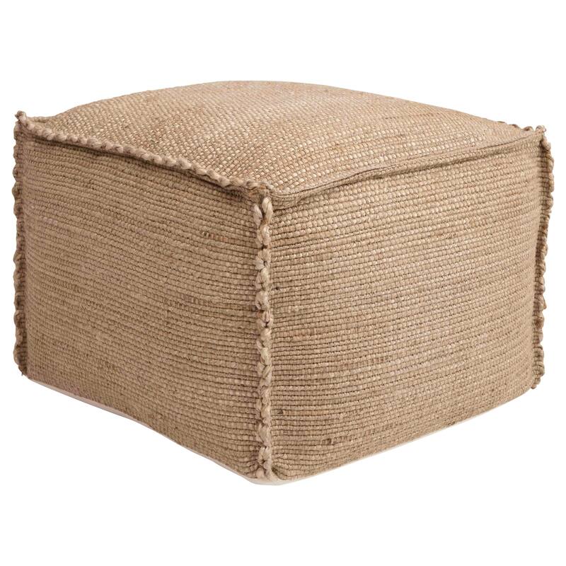 16"H Handwoven Jute Pouf