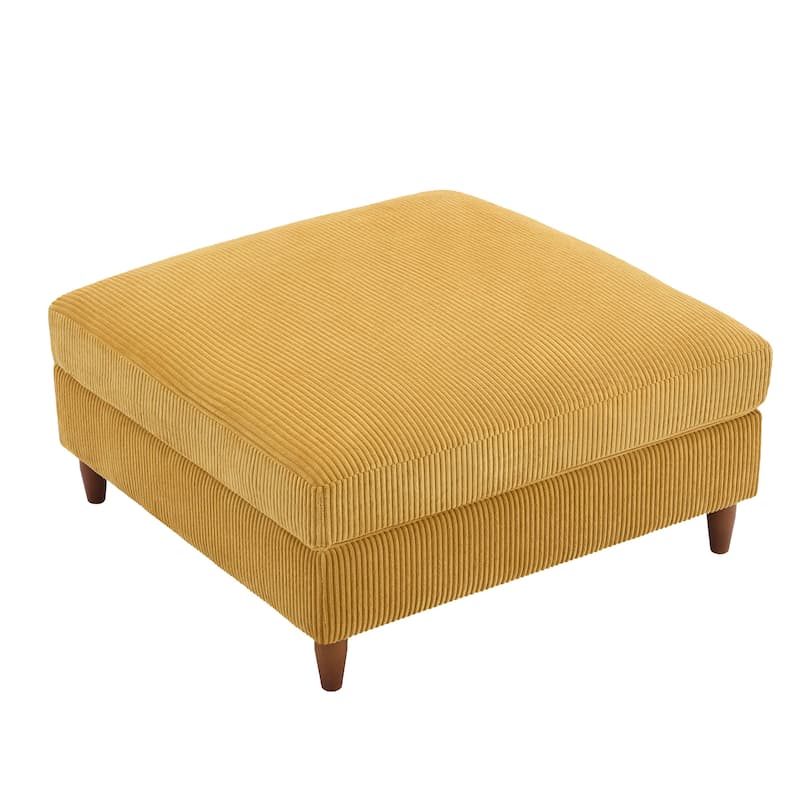 40" W Oversized Corduroy Upholstered Ottoman