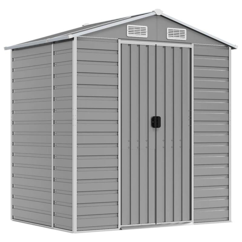 vidaXL Garden Shed Metal Outdoor Storage Shed Anthracite Galvanized Steel