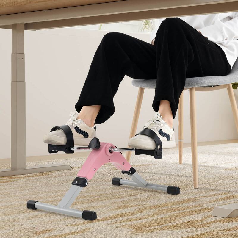 Costway Portable Desk Bike Peddler Machine with Adjustable Resistance - See Details