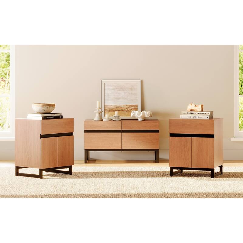 WAMPAT TV Stand and End Table Set of 3