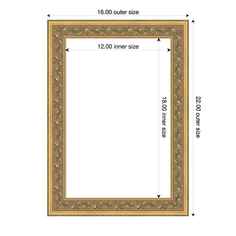 Carter Dark Gold Framed Dry Erase Magnetic Board - 16 x 22 in