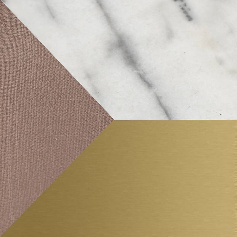 Tamara Day for Stylecraft Vivienne Floor Lamp - White Marble & Polished Brass