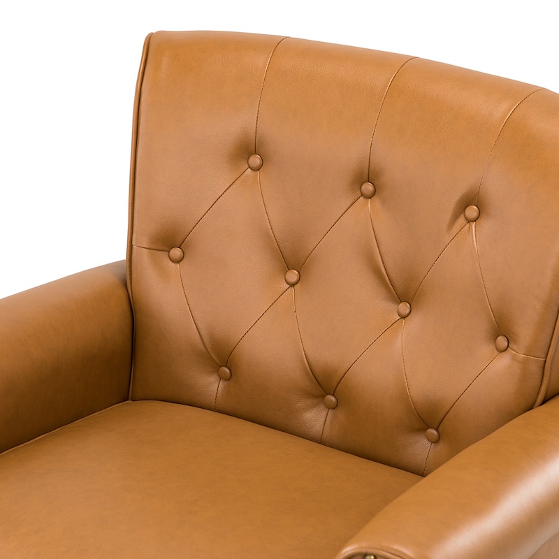 Mycenae Upholstered Accent Armchair with Nailhead Trim