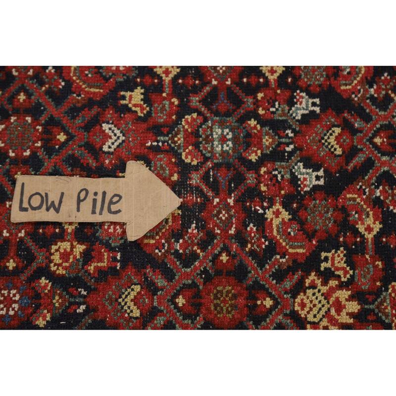 Pre-1900 Antique Bakhtiari Persian Runner Rug Handmade Wool Carpet - 3'4"x 15'8"