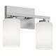 preview thumbnail 16 of 14, AFX Leo Vanity Light - Clear Glass Shade Satin Nickel - 13"