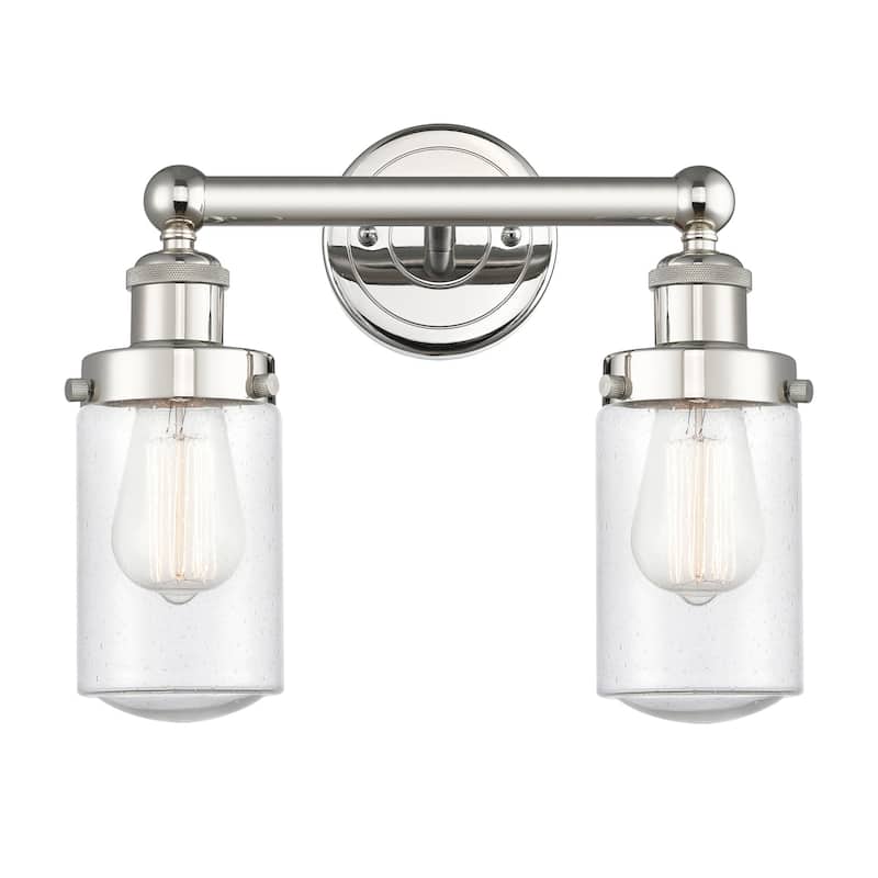Innovations Lighting 616-2W-10-16 Dover Vanity Dover 2 Light 16" Wide - Polished Nickel / Seedy