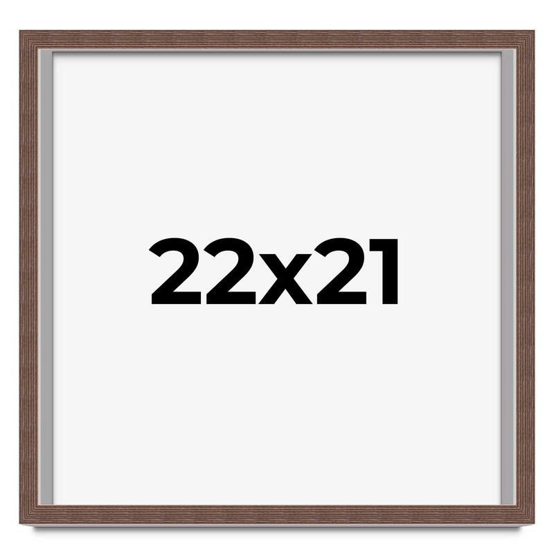 22x21 Shadow Box Frame Brown | 1.125 inches Deep Real Wood Rustic