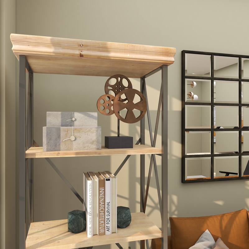 Metal Film Reel Decorative Sculpture with Elevated Block Base - Bronze - Roche River Decor