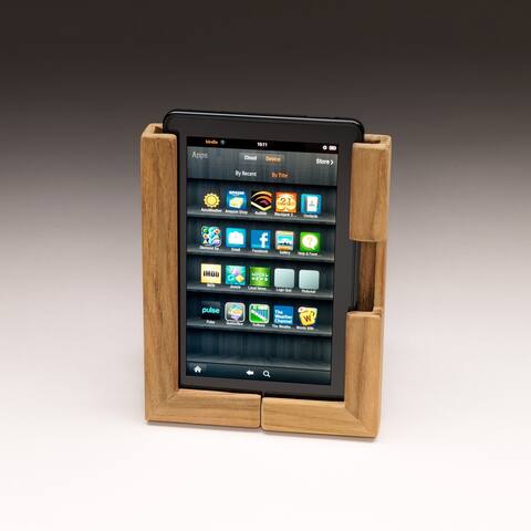 Teak Adjustable Tablet Rack - 5-3/4" W x 7-5/16" H x 1" D