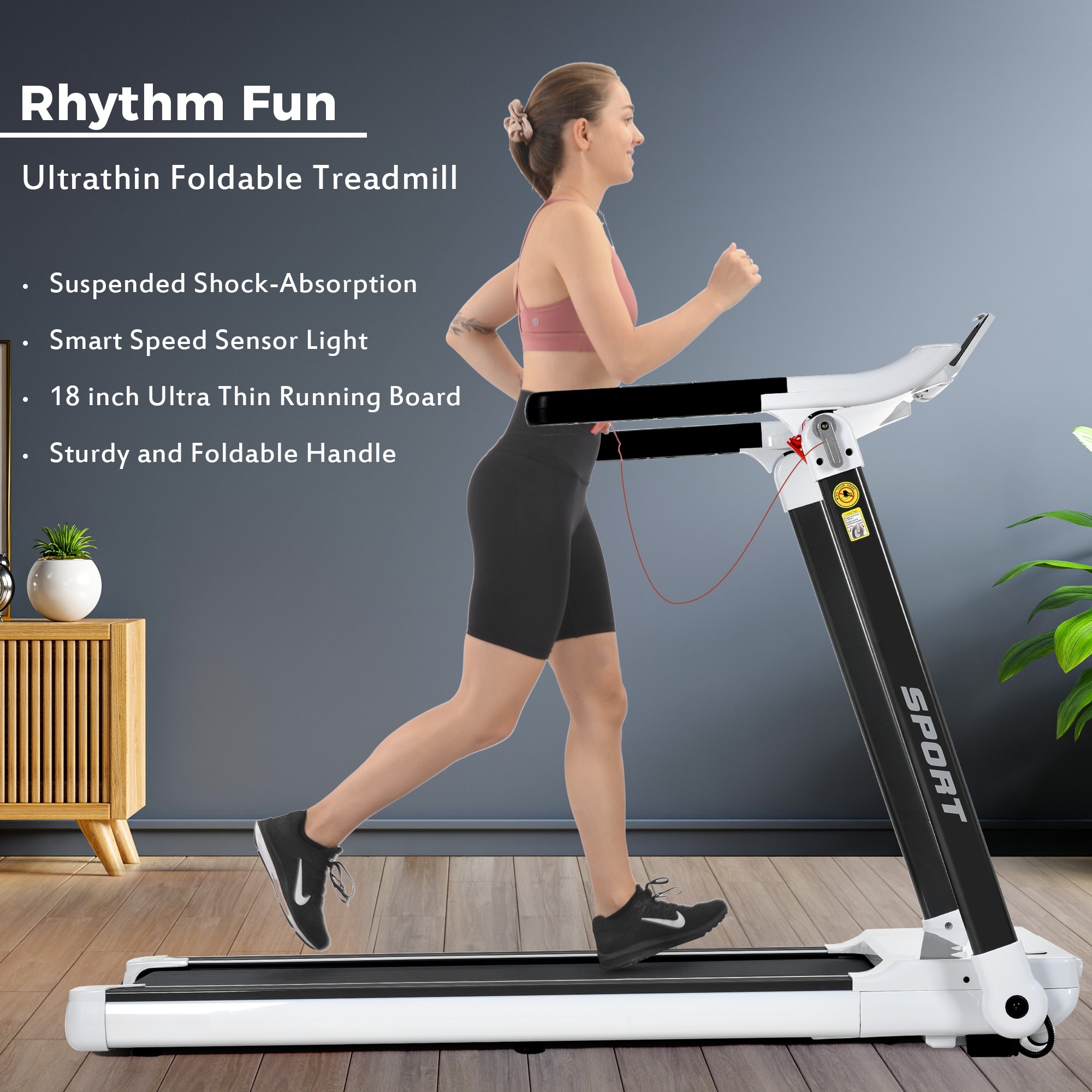 Portable Foldable Treadmill Electric Motorized Running Machine