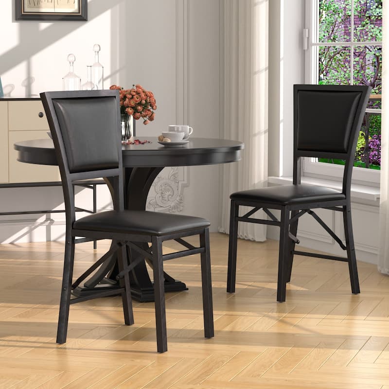 VECELO Folding Dining Chairs Set of 2/4/6 with Cushion Parson Classic Upholstered Folding Chairs,Modern 33" Parson Chairs