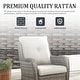 preview thumbnail 83 of 110, Pocassy 3-Piece Outdoor Swivel Bistro Set, Wicker Rocking Chairs