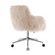 preview thumbnail 3 of 9, Amber Faux Fur Pink Office Chair