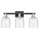 preview thumbnail 47 of 120, Innovations Lighting Endless Possibilities Arcadia - Bella - 3 Light 25" Bath Vanity Light Black Antique Brass/Seedy