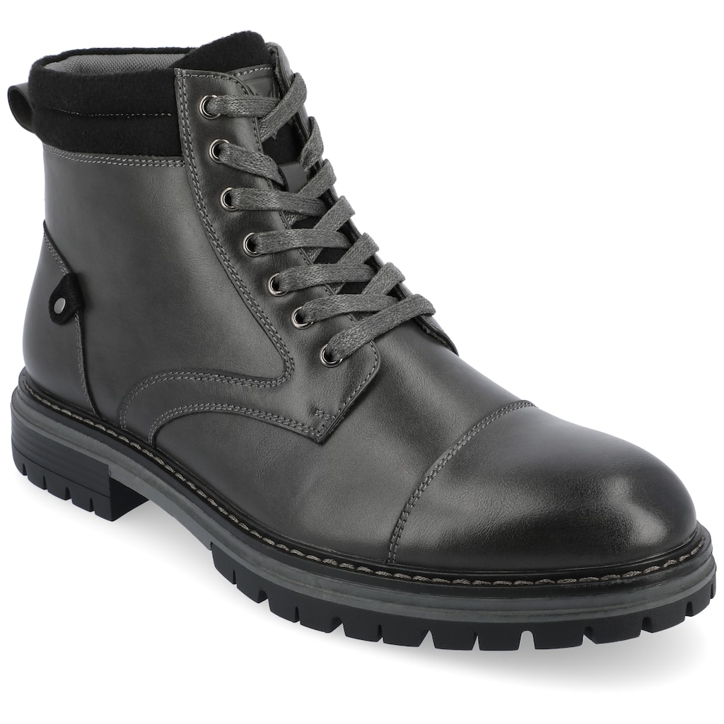 Vance Mens Fegan Cap Toe Lace-up Ankle Boot