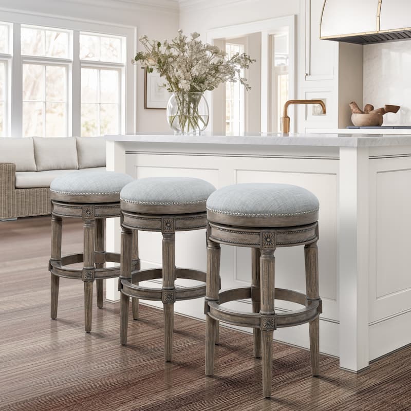 New Ridge Home Goods Chapman Backless Swivel 31"H Bar-Height Stool