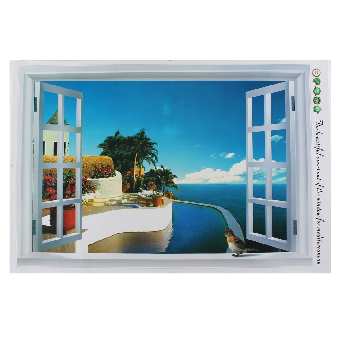 Shop 3d Ocean Coast Scenery Pattern Art Decal Wall Sticker Mural Decoration On Sale Overstock 28888742