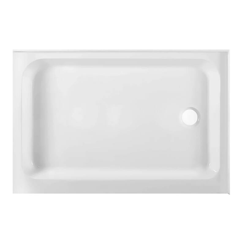 Shower Enclosure with Double Threshold Acrylic Shower Base Set